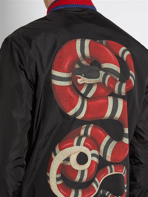 gucci snake bomberf|Gucci 2018 Kingsnake Bomber Jacket .